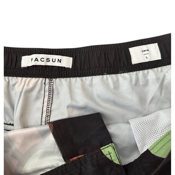 NWT PacSun Peaced Floral 15" Board Shorts Swim Trunks YinYang Pockets Large - Picture 4 of 10